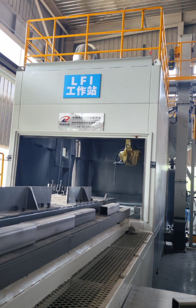 桂林无尘环保自动喷砂机，车间更安全更规范